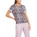 Marccain Sports - US4824J16 T-shirt roze korte mouwen luipaardprint.